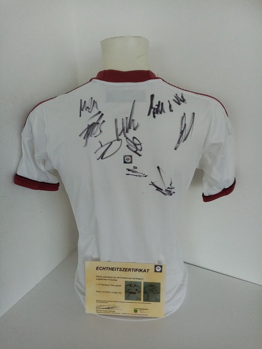1. FC Nürnberg Trikot 12/13 signiert Fußball Bundesliga Autogramm Adidas COA 164