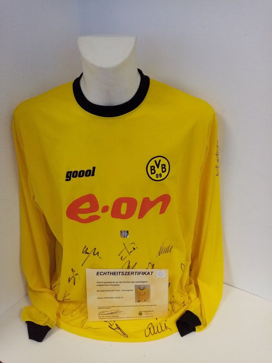 BVB Trikot 03/04 Teamsigniert Borussia Dortmund Autogramm Unterschrift goool, XL