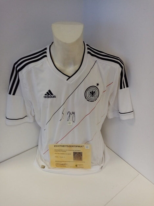 Deutschland Trikot Sebastian Jung signiert DFB Unterschrift Autogramm Adidas L