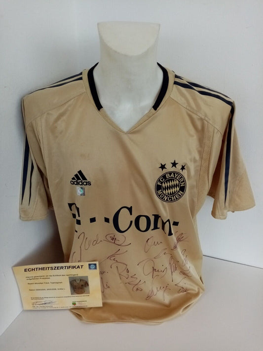 Bayern München Trikot 2004/2005 2005/2006 Teamsigniert Fußball COA Adidas L