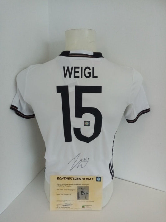 Deutschland Trikot Julian Weigl signiert DFB Autogramm Adidas COA Fußball 152