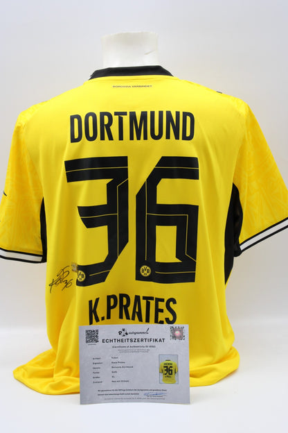 Borussia Dortmund Trikot Kaua Prates signiert Autogramm zertifiziert XL