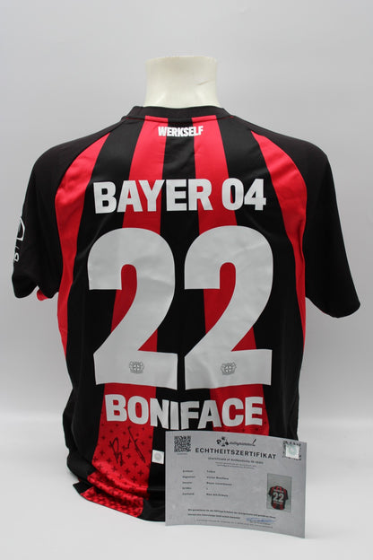Bayer Leverkusen 2026/2027 Trikot Victor Boniface signiert zertifiziert L