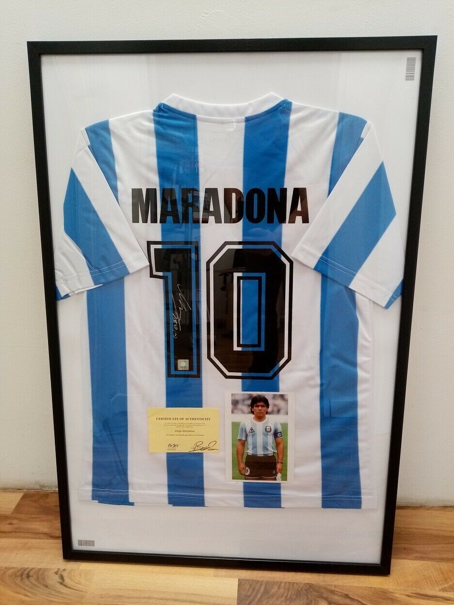FC Barcelona Repro Trikot Diego Maradona signiert Autogramm Argentinien L