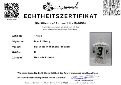 Mönchengladbach 2026/2027 Trikot Isac Lidberg signiert zertifiziert M