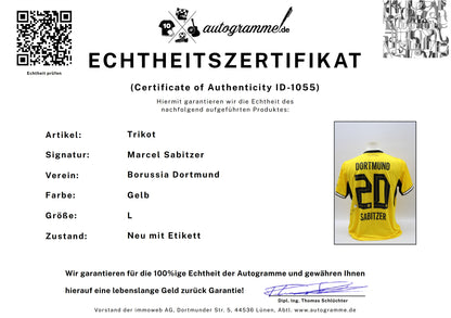 Borussia Dortmund Trikot Marcel Sabitzer signiert Autogramm zertifiziert L