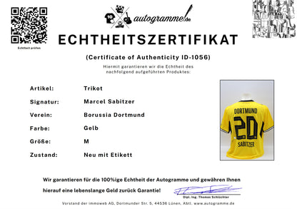 Borussia Dortmund Trikot Marcel Sabitzer signiert Autogramm zertifiziert M