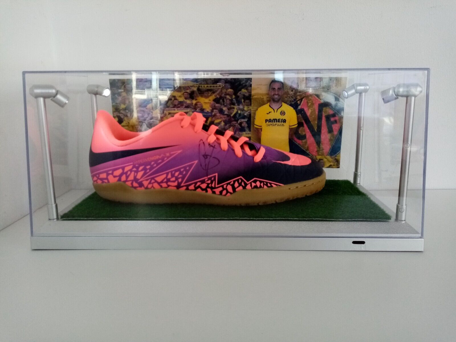 Football shoe paco alcacer signed lighting football spain la league shoe new