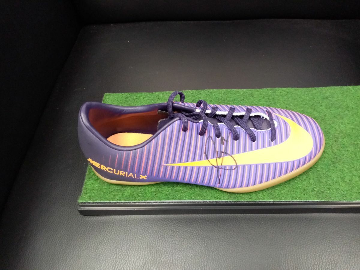 Fußballschuh Alcacer signiert Villareal, Spanien, La Liga, Autogramm Fußball Neu