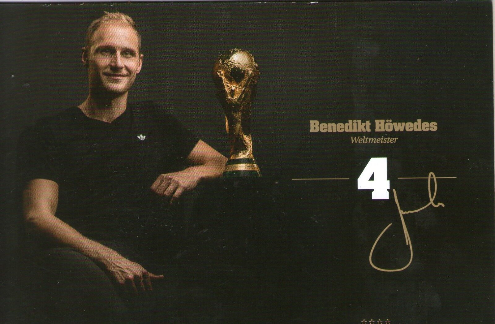 Limited, limited edition DFB autograph card! Benedikt Höwedes !! Rare !!, gold