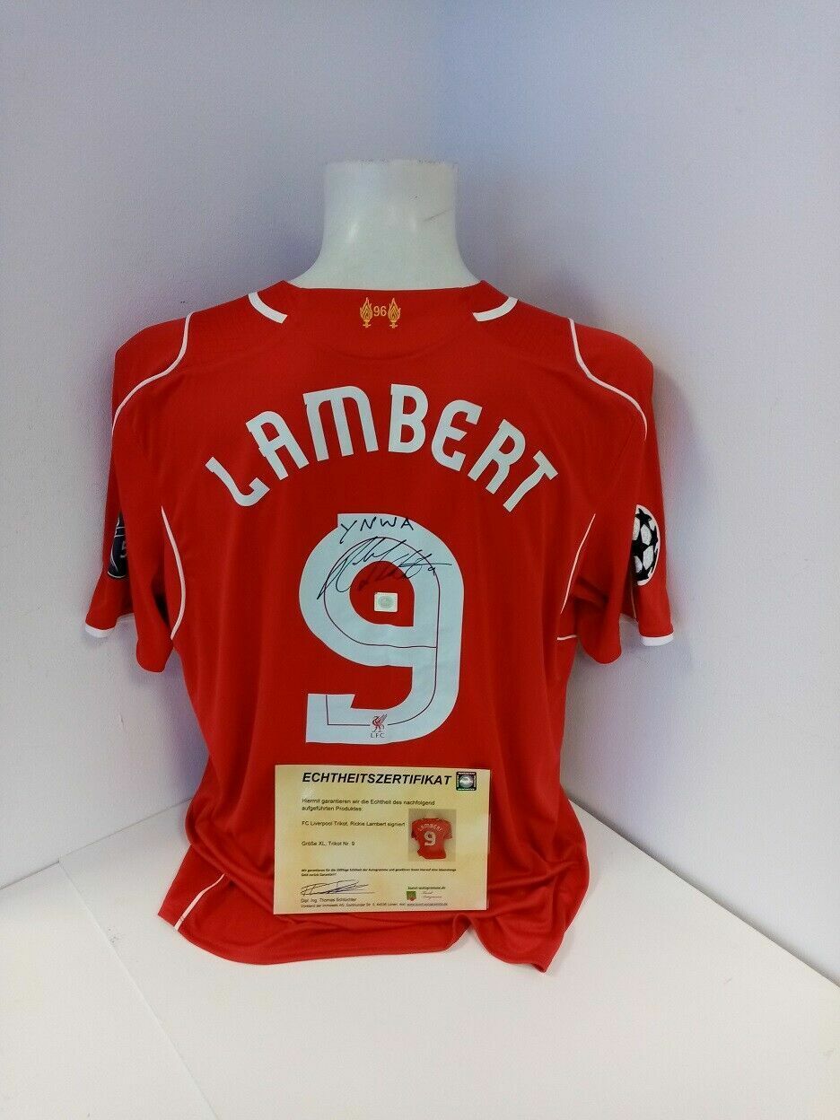 FC Liverpool Trikot Rickie Lambert signiert Autogramm Fußball England Warrior XL
