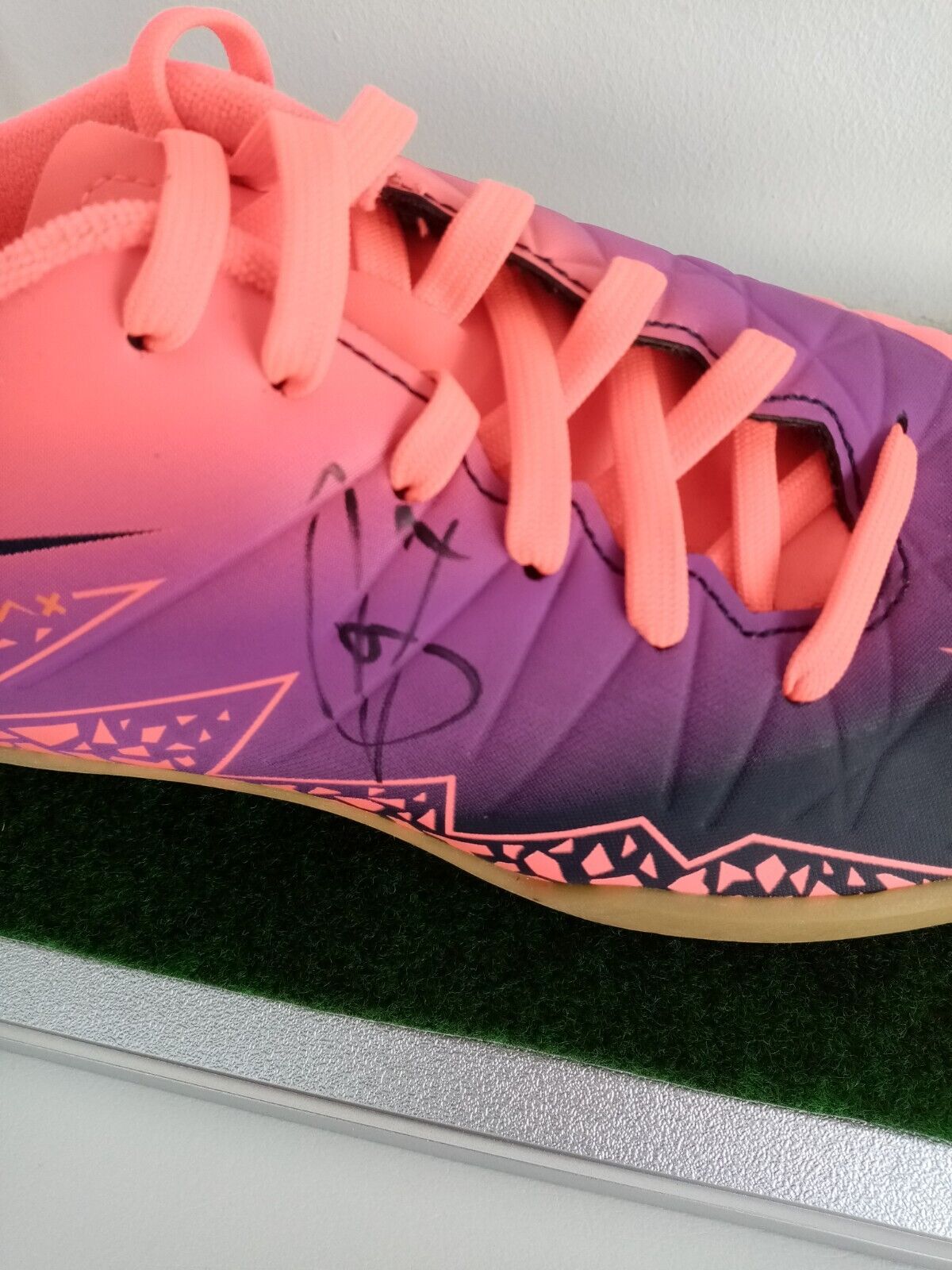 Fußballschuh Paco Alcacer signiert Beleuchtung Fußball Spanien La Liga Schuh Neu