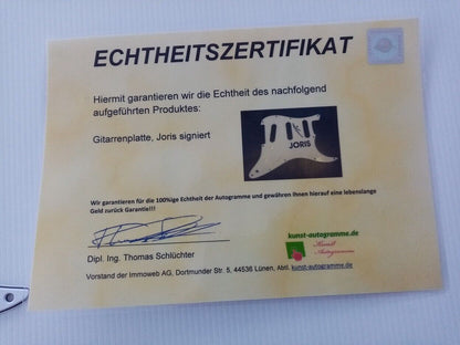 Gitarrenplatte Joris signiert Musik Sänger Charts Autogramm Sammeln Neu Gitarre