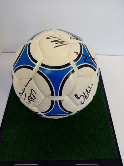 Football team signed World Cup 1990 in showcase dfb signature germany adidas ball