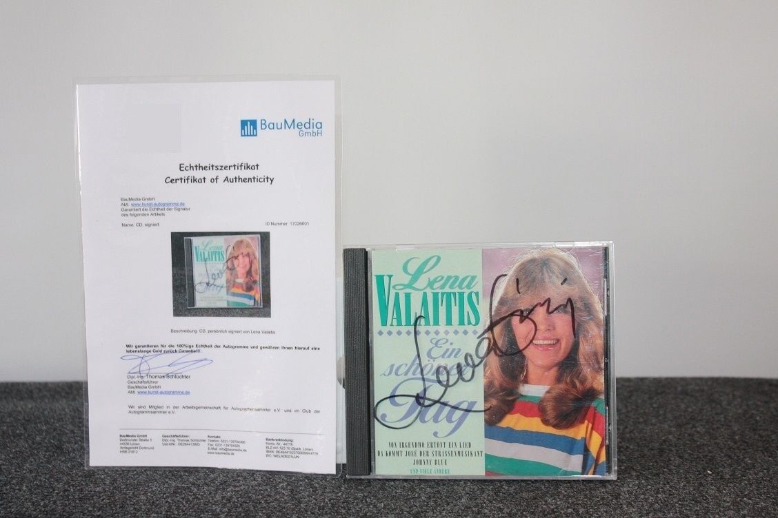 CD, Lena Valaitis signed, a beautiful day, music, German, singer, autograph