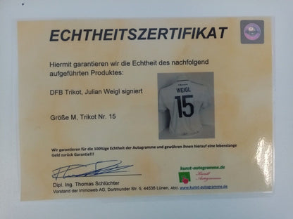 Germany jersey Julian Weigl signed DFB world champion autograph new adidas m