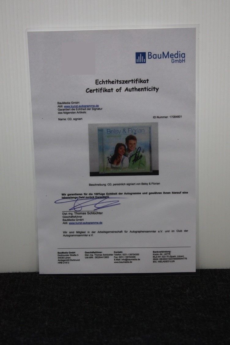 CD, Belsy & Florian signed how a nice dream, autograph, signature, music