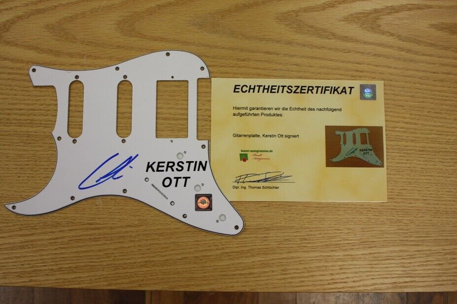 Guitar plate Kerstin Ott signs music singer charts collect autograph new