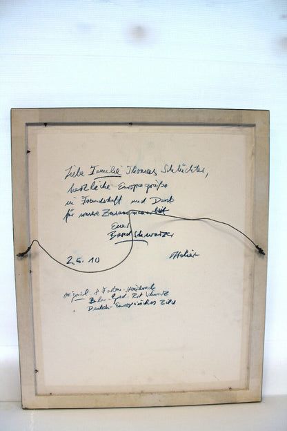 Bernd Schwarzer Original "German-European Picture" No.28 of 100, framed 