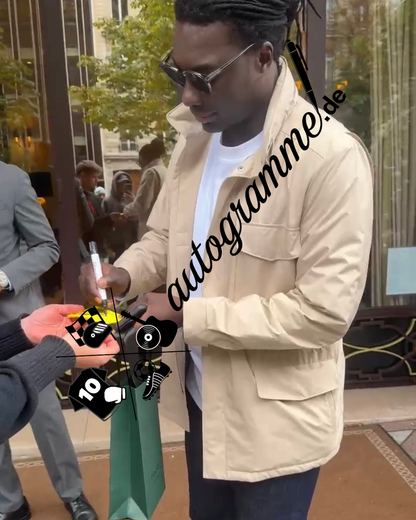 Captain's armband Bafetimbi Gomis signed in frame Galatasaray COA