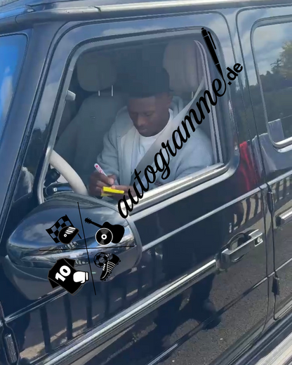 Kapitänsbinde Nuno Mendes signiert im Rahmen PSG COA