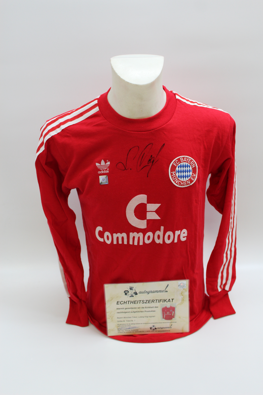 Bayern München Trikot Ludwig Kögl signiert Autogramme COA Adidas M
