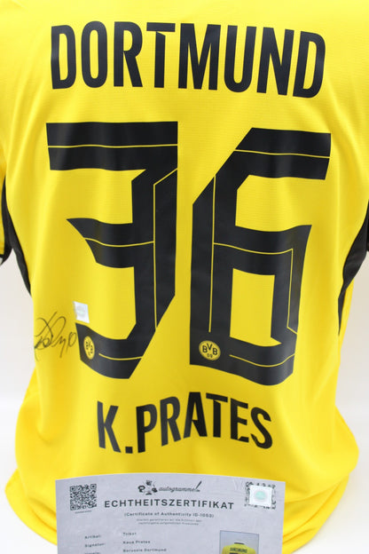 Borussia Dortmund 2026/2027 Trikot Kaua Prates signiert Autogramm zertifiziert M