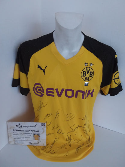 BVB Trikot 2018/2019 team signed Borussia Dortmund Autogram Coa Puma L