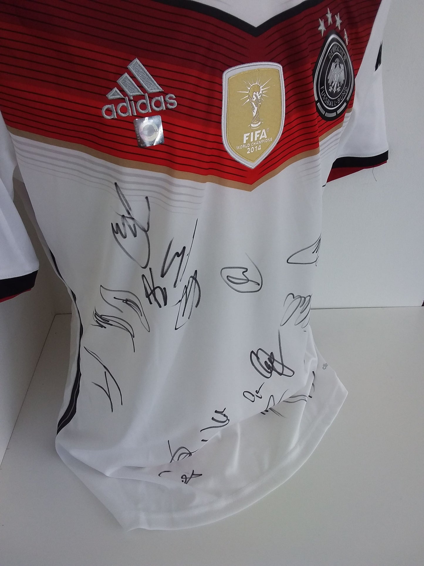 Deutschland Trikot WM 2014 Teamsigniert DFB Fußball Weltmeister Adidas COA M