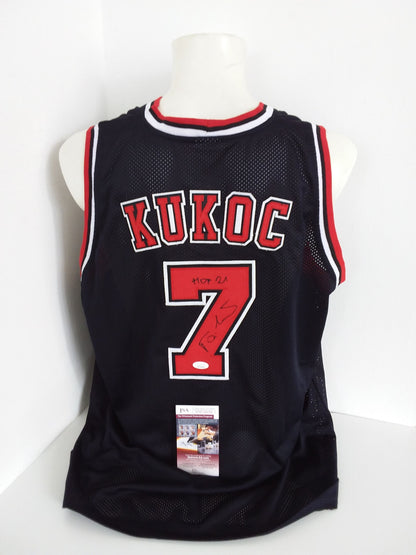 Basketball jersey Toni Kukoc signed NBA Chicago Bulls Croatia New Coa XL