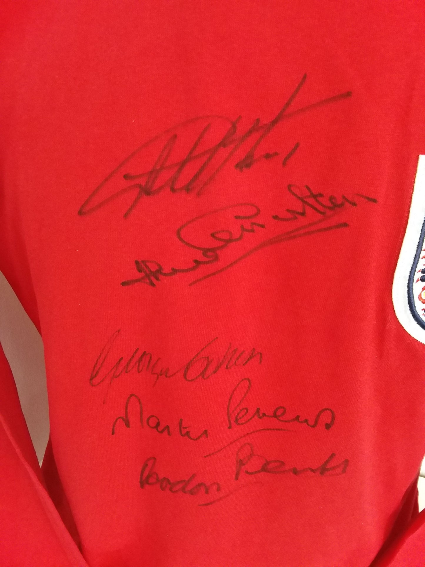 England Replika Trikot WM 1966 5x signiert Autogramm Fußball COA Wembley M