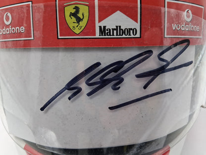 Michael Schumacher Formel 1 Replica Helm signiert in Vitrine Autogramm COA 1:1