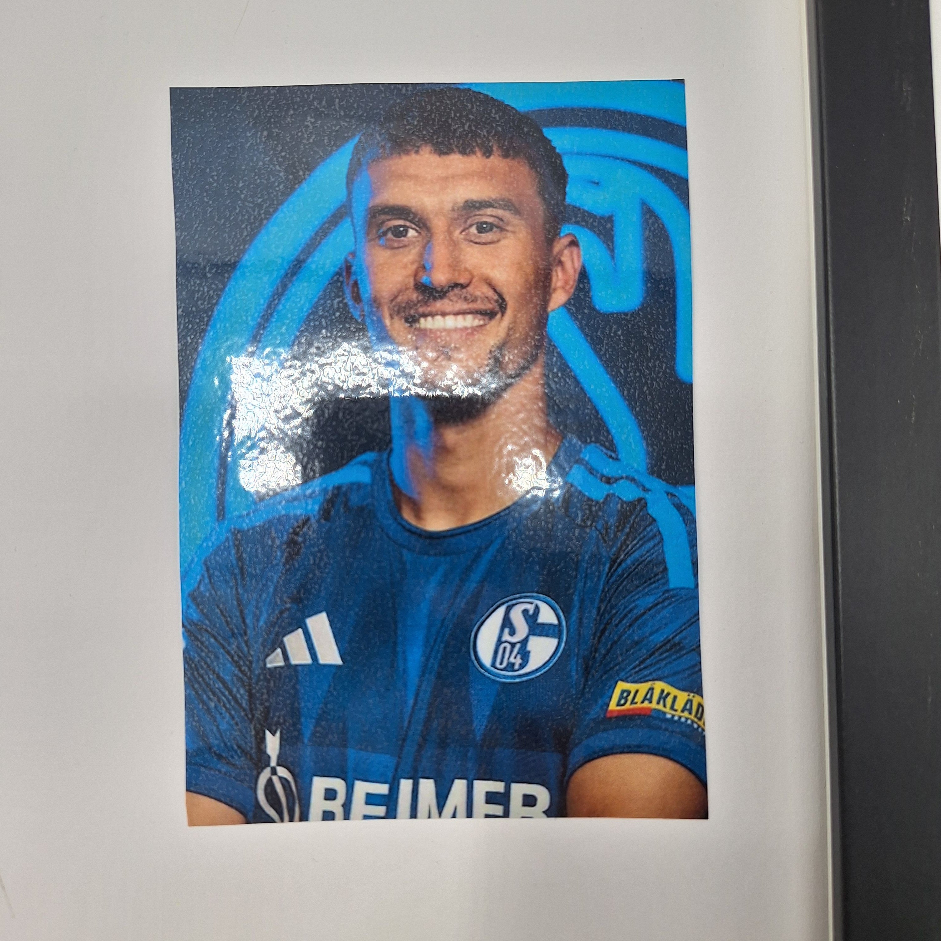 Kapitänsbinde Dejan Ljubičić signiert im Rahmen Schalke 04 COA grün
