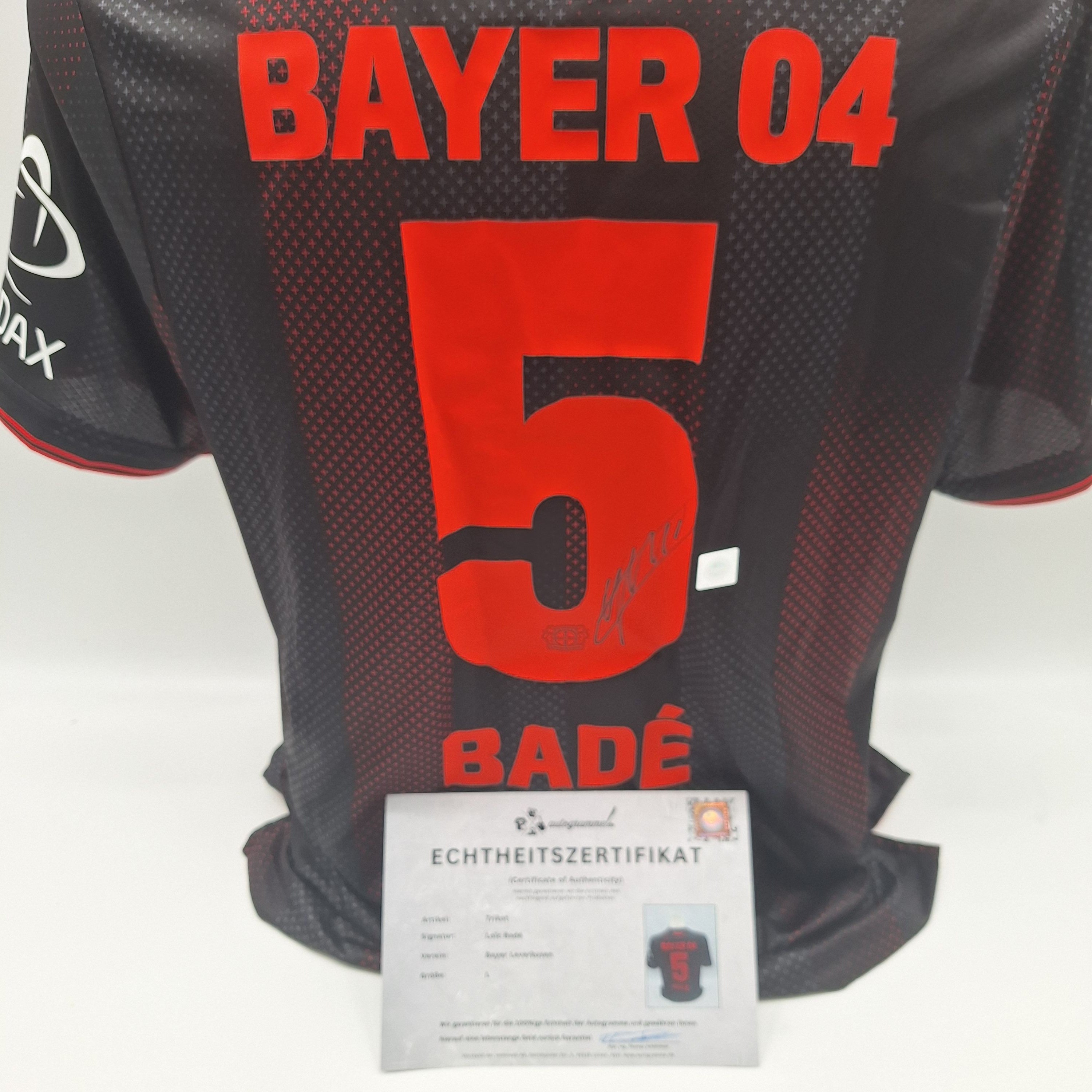 Bayer Leverkusen Trikot Loic Bade signiert New Balance COA Autogramm L