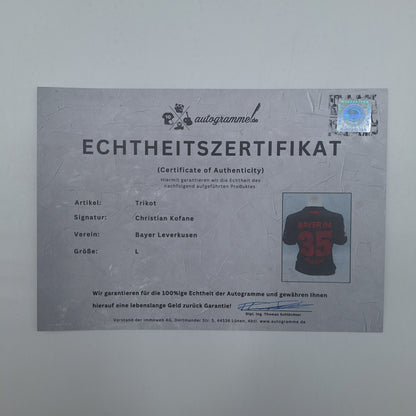 Bayer Leverkusen Trikot Christian Kofane signiert New Balance COA Autogramm L