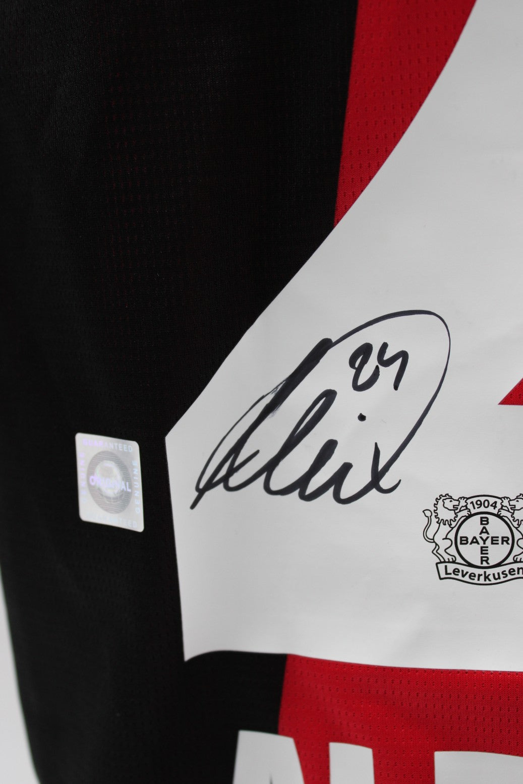 Bayer Leverkusen 2026/2027 Trikot Aleix Garcia signiert Autogramm zertifiziert L