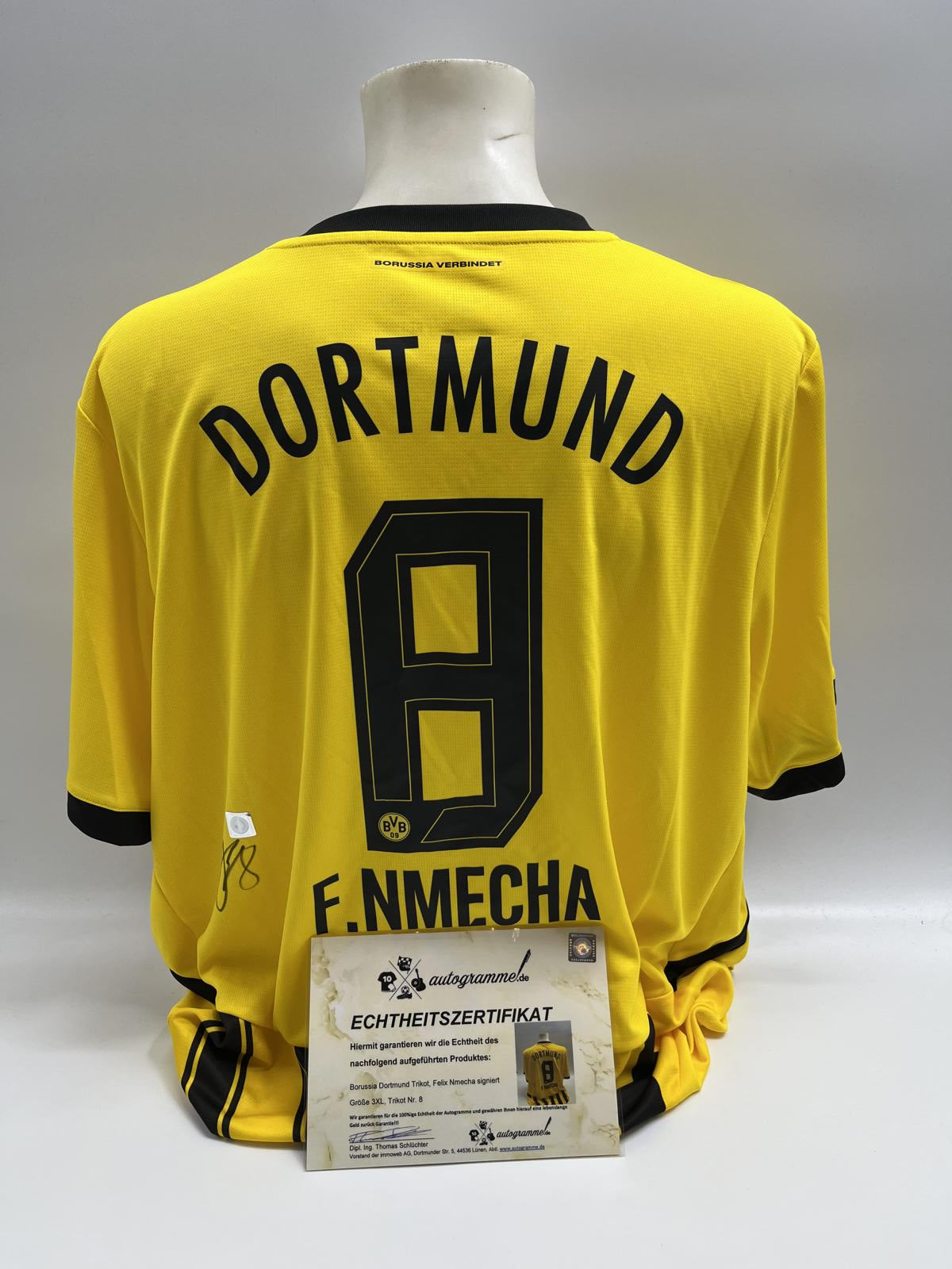 Borussia Dortmund Trikot Felix Nmecha signiert BVB Autogramm Puma 3XL