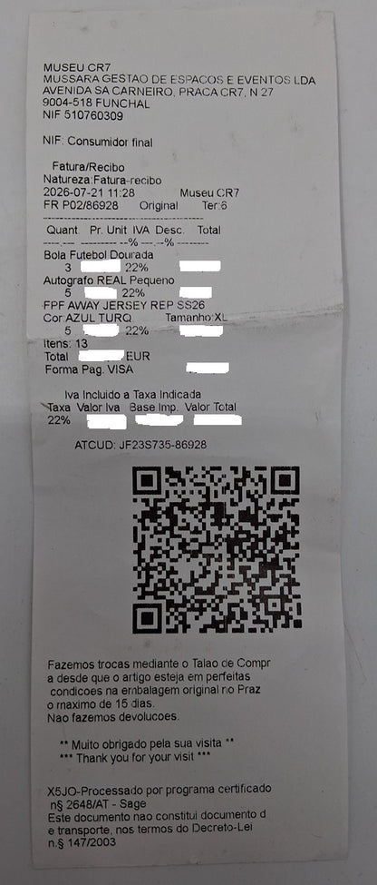 Autogrammkarte Cristiano Ronaldo signiert 14,5 x 10,5 cm Fußball Portugal