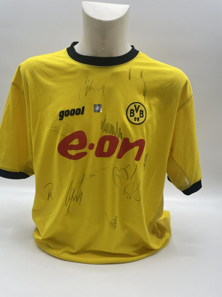 BVB jersey 2003/2004 team signed Borussia Dortmund COA goool XXL