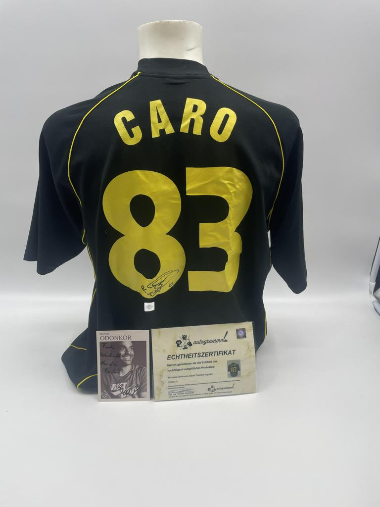 Borussia Dortmund jersey David Odonkor signed BVB XL