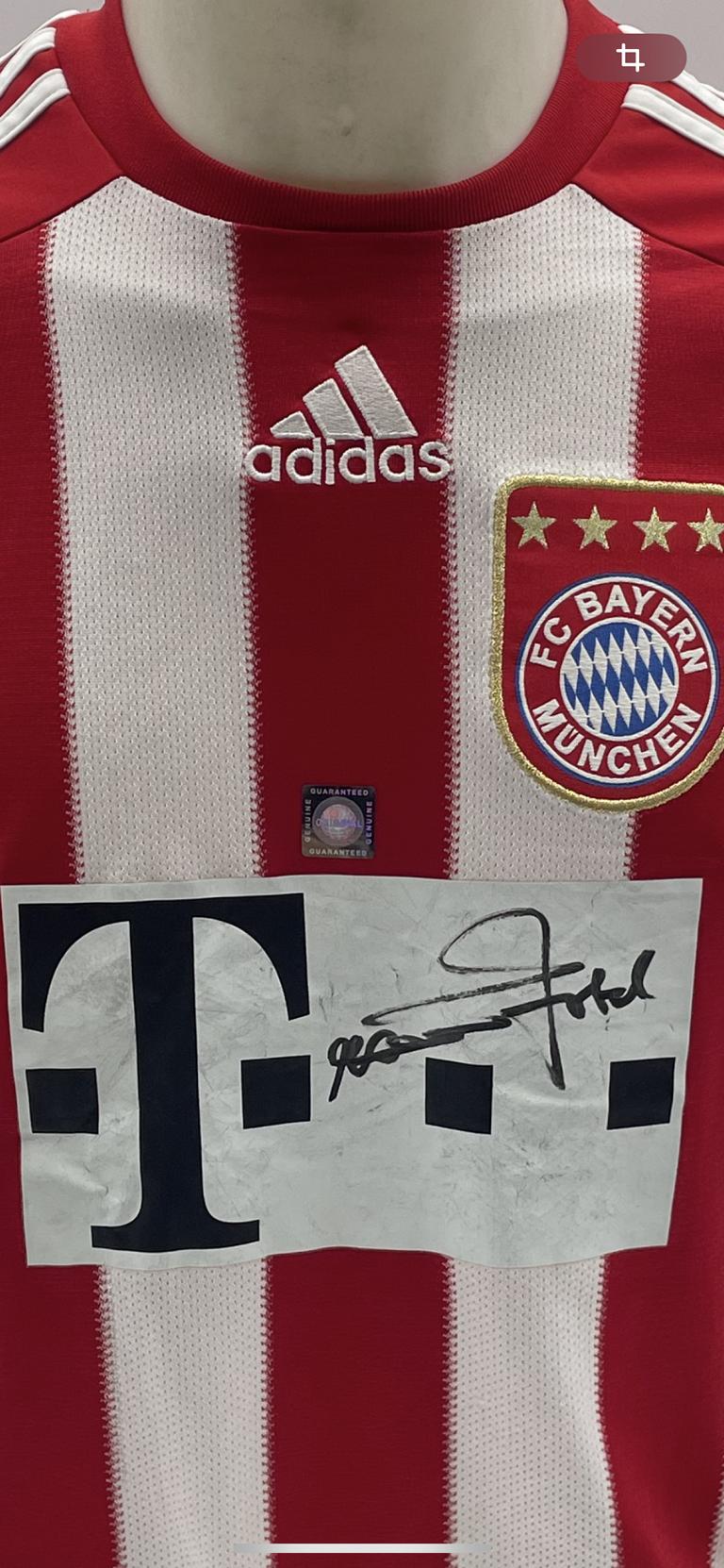 Bayern Munich jersey personally signed by Rainer Zobel Autograph COA Adidas 176