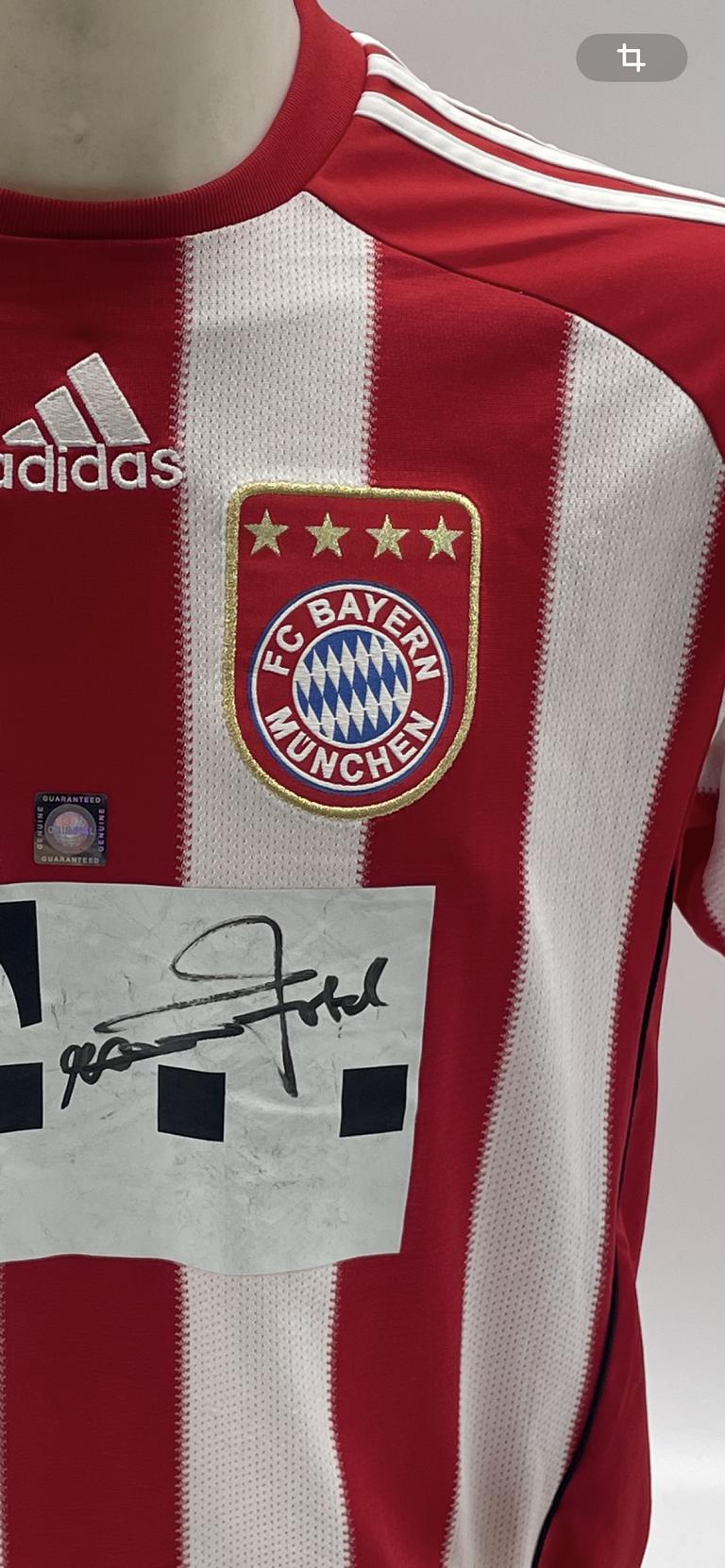 Bayern Munich jersey personally signed by Rainer Zobel Autograph COA Adidas 176