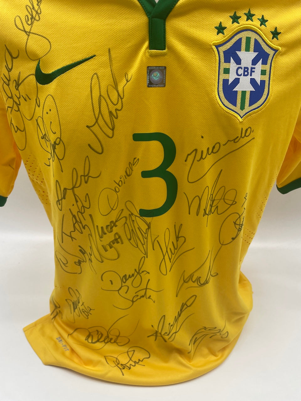 Brasilien Trikot WM 2014 Teamsigniert COA Fußball Nike Autogramm L