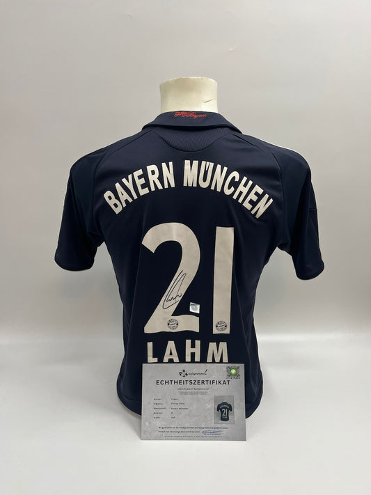 Bayern München Trikot Philipp Lahm signiert Autogramm Adidas 164