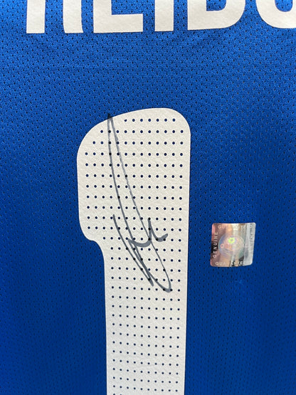 SC Freiburg goalkeeper jersey signed by Noah Atubolu, Nike XL