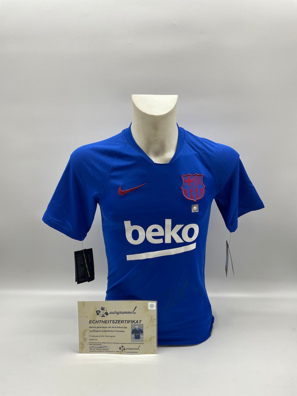 FC Barcelona Shirt Pedri signiert LaLiga COA Nike Barca Autogramm XS