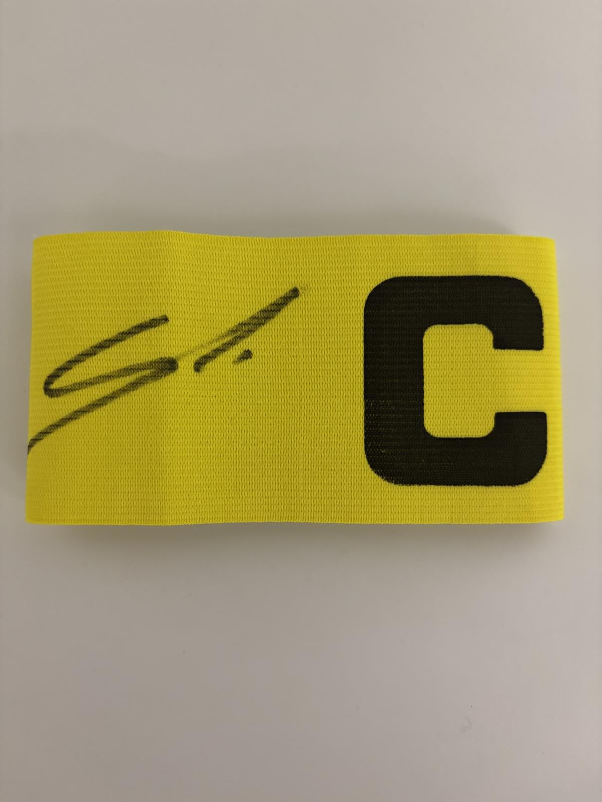 Captain's armband Karl-Heinz Rummenigge signed in frame Bayern football autograph COA