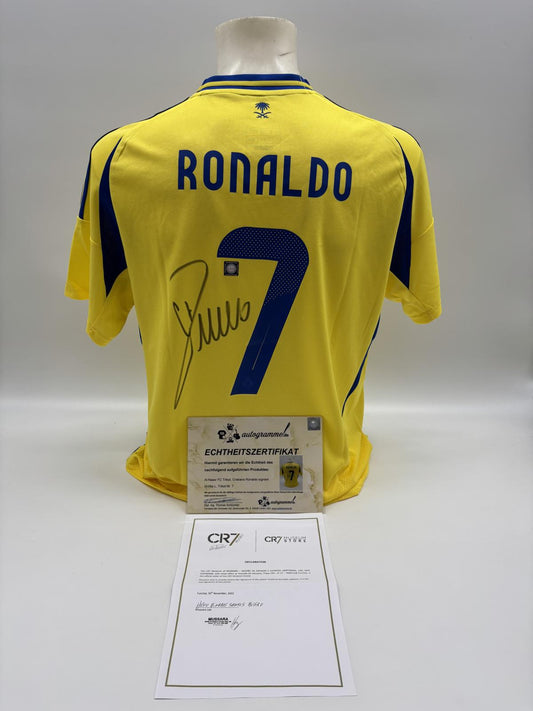 Al Nassr FC Jersey Cristiano Ronaldo signed autograph COA football L