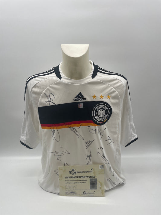 Deutschland Trikot EM 2008 Teamsigniert Autogramm DFB Adidas Neu XL