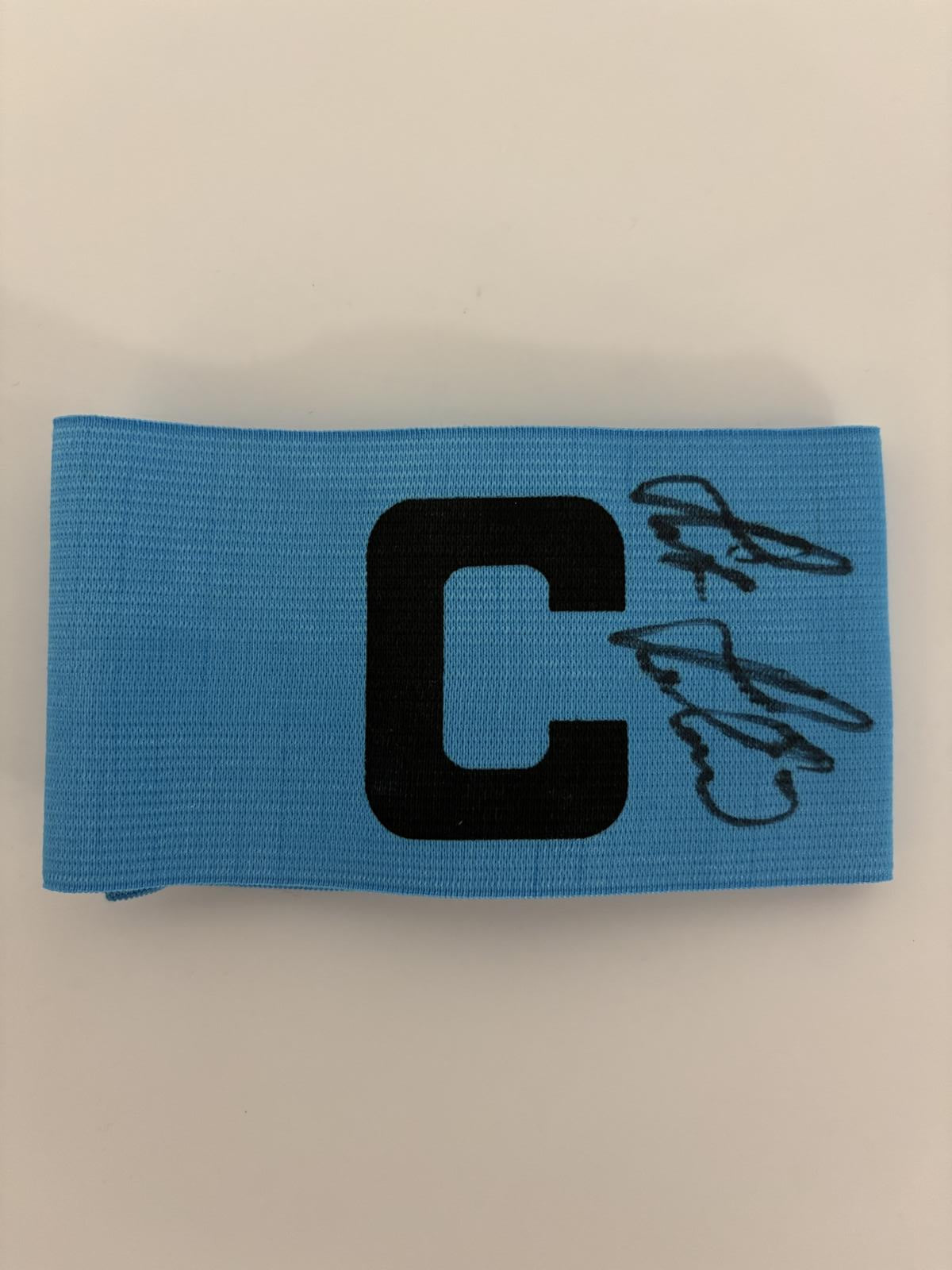 Captain's armband Horst Hrubesch signed in the frame DFB football autograph COA